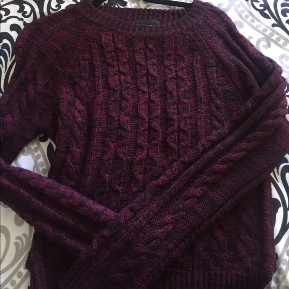 Maroon and black sweater